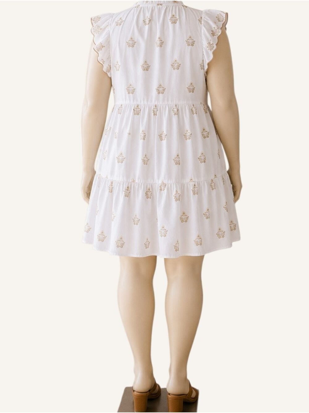 Torrid Belle Isle Embroidered Cotton Tiered Mini Dress 2X NWT Coastal - Picture 4 of 10